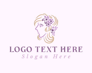 Plastic Surgeon - Florist Hair Woman logo design