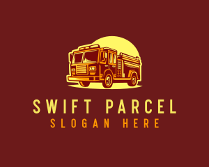 Parcel - Retro Fire Truck logo design