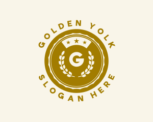 Golden Laurel Star  logo design