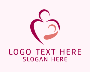 Gynecologist - Magenta Heart Parenthood logo design