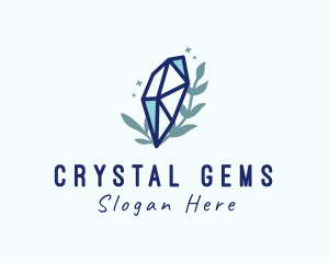 Natural Cosmic Crystal Stone logo design