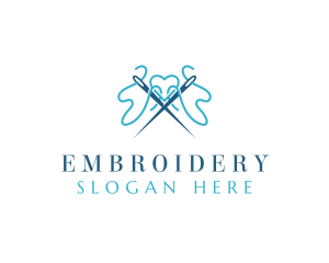 Embroidery Needle Tailor logo design