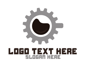 Machinery - Coffee Cup Cogwheel logo design