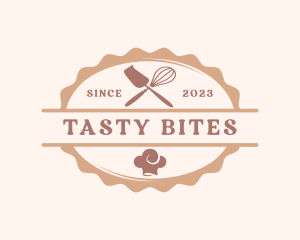 Delicious - Chef Hat Whisk Bakery logo design