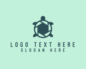 Lens - Camera Shutter Turtle logo design