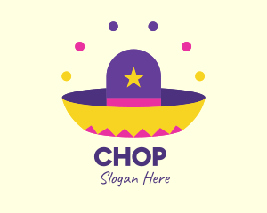 Colorful Mexican Hat  Logo