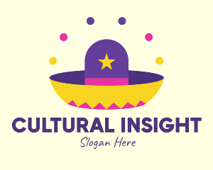 Colorful Mexican Hat  logo design