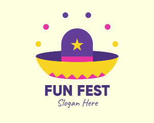 Fest - Colorful Mexican Hat logo design