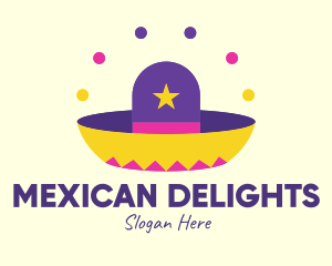 Colorful Mexican Hat  logo design