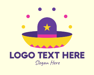 Colorful Mexican Hat  Logo