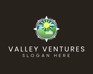 Compass Mountain Valley logo design