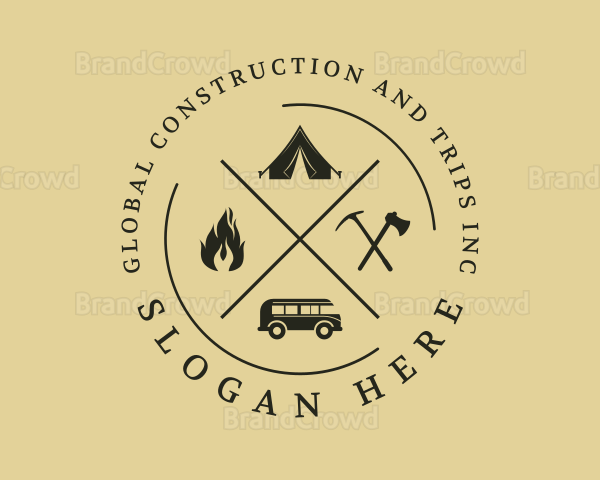 Camping Trip Adventure Logo