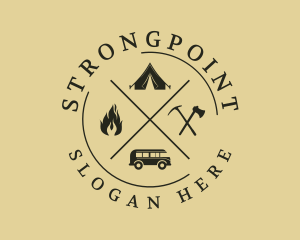 Camping Trip Adventure Logo