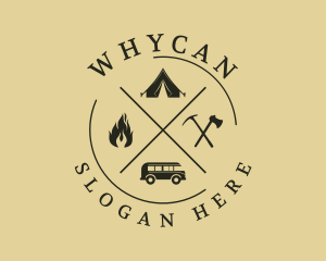 Camping Trip Adventure Logo