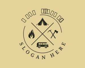 Campsite - Camping Trip Adventure logo design