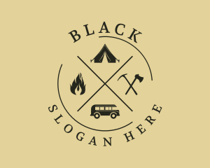 Tent - Camping Trip Adventure logo design