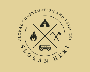 Camping Trip Adventure logo design