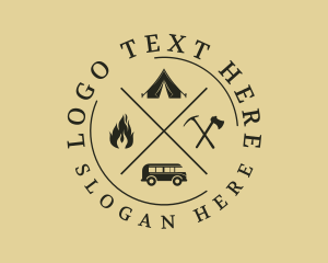 Camping Trip Adventure Logo