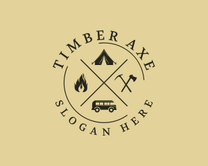 Camping Trip Adventure logo design