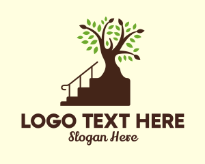 Staircase - Stairs Tree Staircase logo design