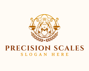 Woman Justice Scales logo design