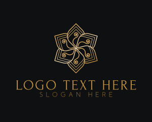 Gold - Elegant Minimalist Flower logo design