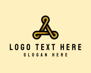 Gold - Elegant Loop Letter A logo design