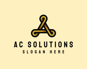 Elegant Loop Letter A logo design