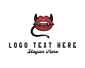 Adult - Evil Erotic Lips logo design