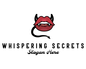 Intimate - Evil Erotic Lips logo design