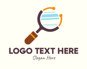 Search - Stethoscope Magnifying Glass logo design