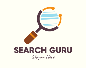 Stethoscope Magnifying Glass logo design