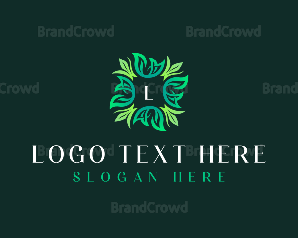 Natural Plant Leaves Logo