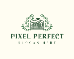 Floral Camera Lens logo design