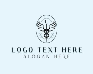 Caduceus - Medical Hospital Laboratory logo design