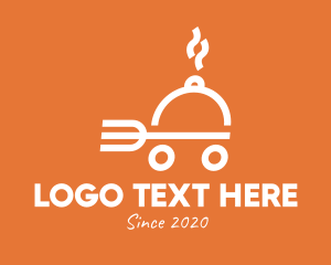 White - Hot Meal Delivery logo design
