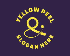 Yellow Ampersand Symbol logo design