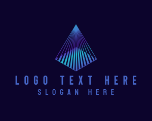 Bank - Cyber Technology Pyramid logo design