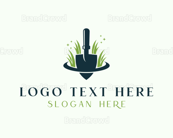 Shovel Grass Gardening Logo