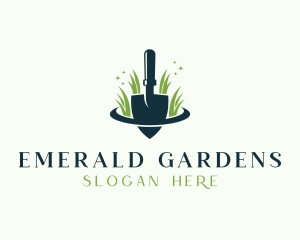 Shovel Grass Gardening logo design