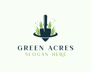 Shovel Grass Gardening logo design