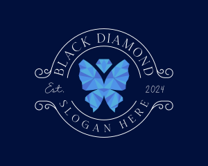 Crystal Diamond Butterfly logo design