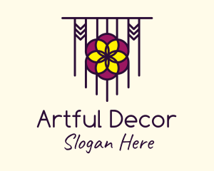 Floral Dreamcatcher Decoration  logo design