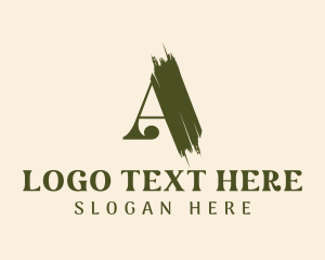 Brush - Beauty Letter A logo design