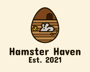 Hamster - Brown Mouse Egg logo design