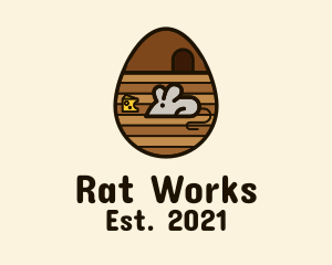 Rat - Brown Mouse Egg logo design