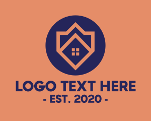 Residence - Realtor House Emblem logo design