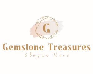 Jewelry Gemstone Watercolor logo design