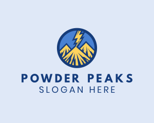 Snowboarding - Mountain Lightning Summit logo design
