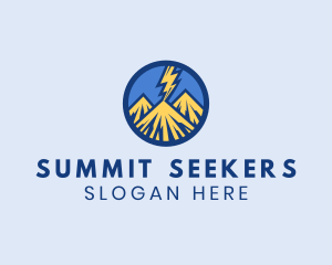 Mountain Lightning Summit logo design